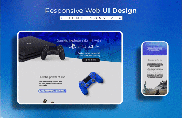 Preview of the Sony PS4 landing page — click to view case study