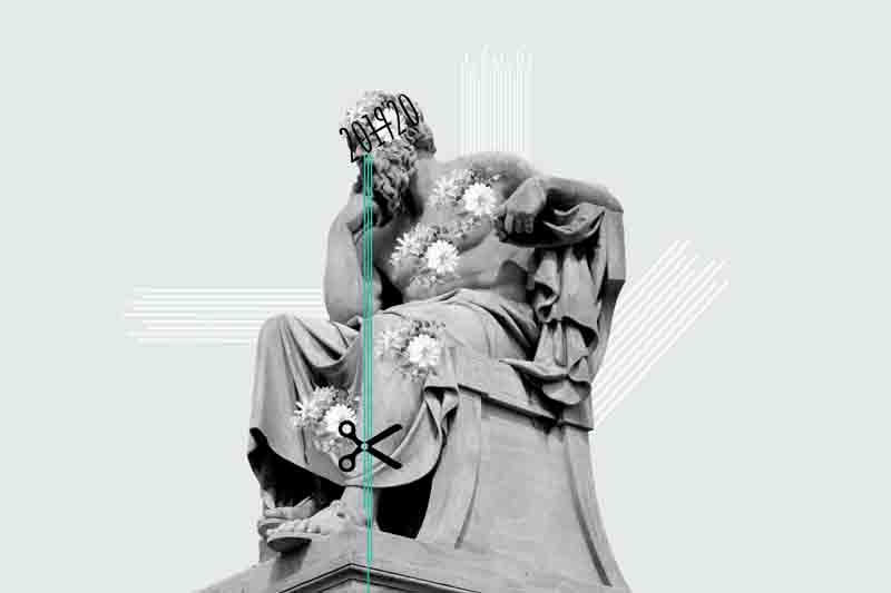 (469–399 BC), ancient Athenian philosopher. This is his statue, located before the Academy of Athens, Greece.