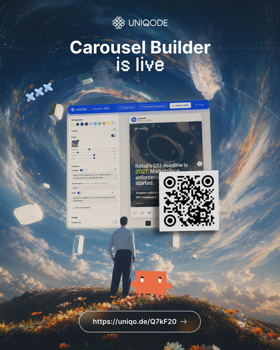 Carousel Builder is live, launch announcement graphic.