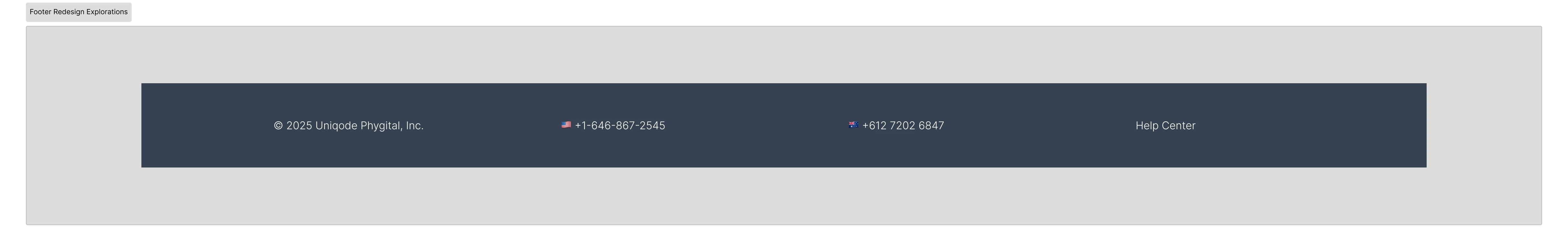 Footer redesign exploration