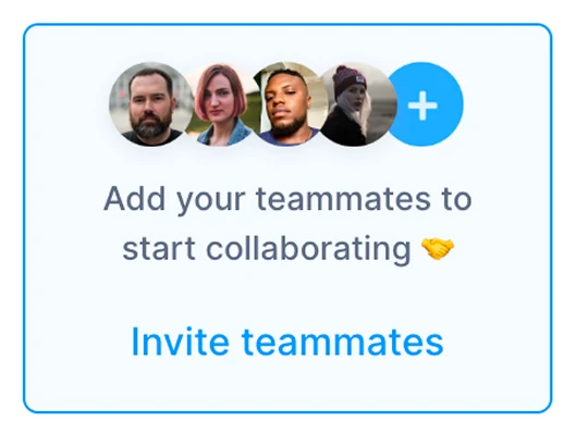 The old invite-your-teammates sidebar promo