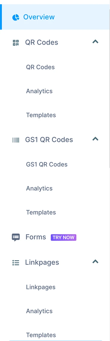 Old sidebar, fully expanded