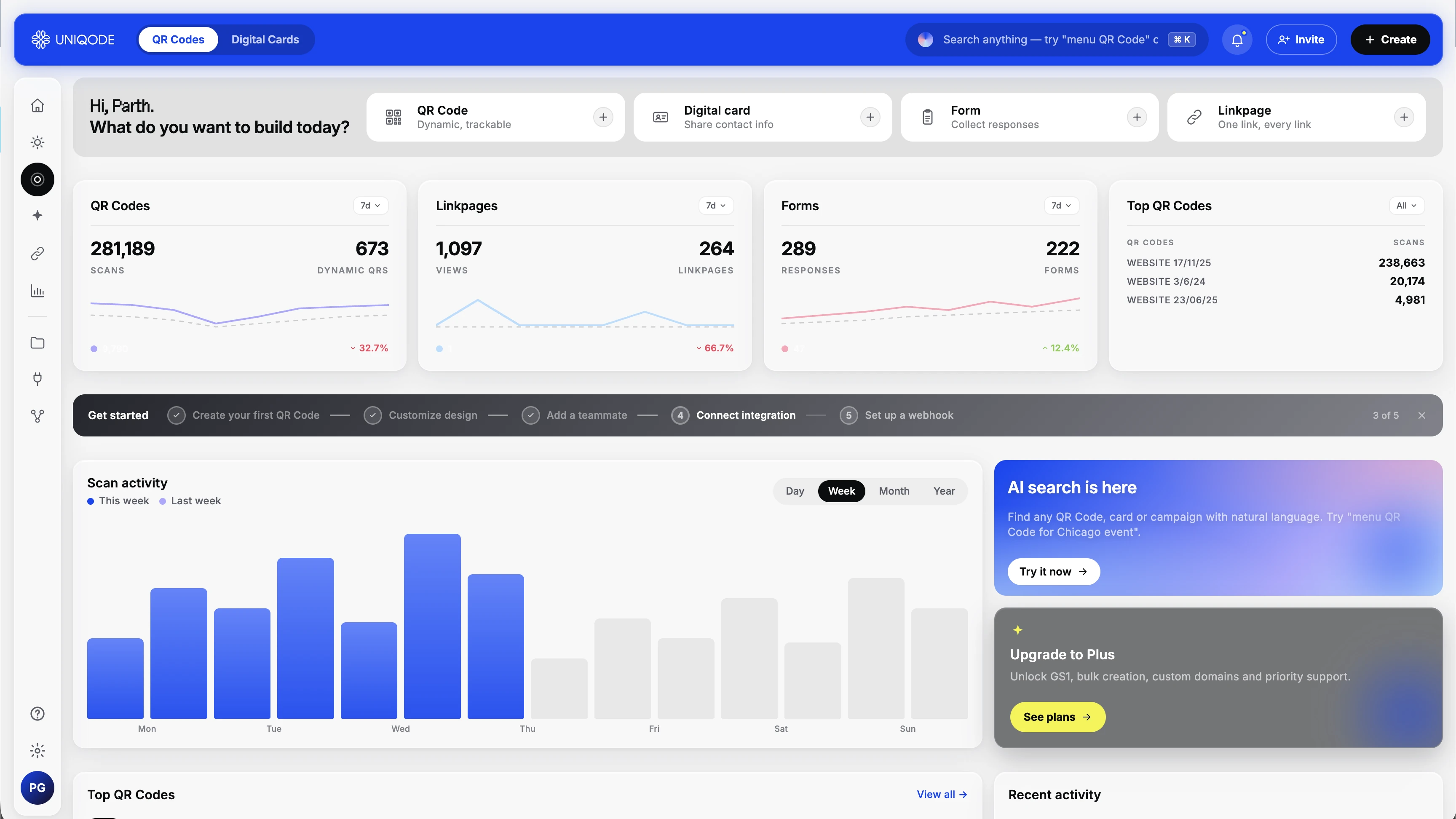 Glassmorphic dashboard live test, variant 1