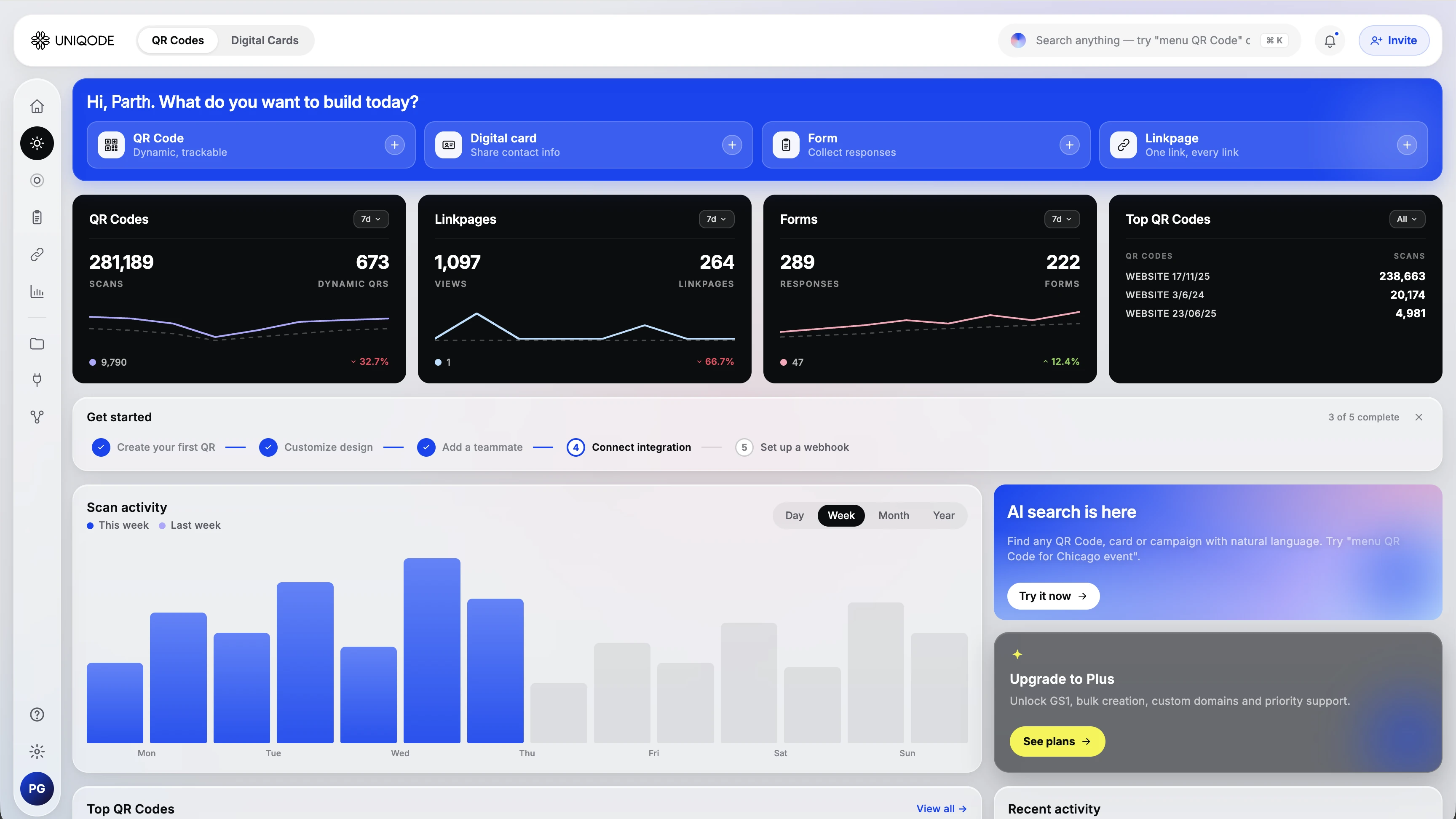 Glassmorphic dashboard live test, variant 2